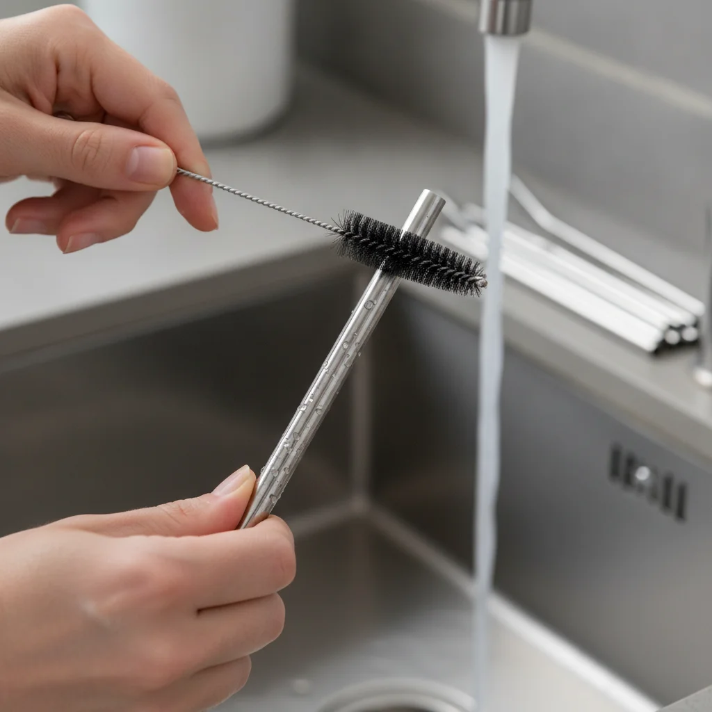 10Pcs Stainless Steel Handle Cleaning Brush Strip Shape Sturdy Tattoo Brush Nylon Bristle Strip Brush Mechanical Cleaning