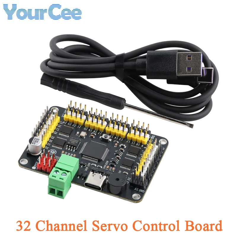 New Version 32 Channel Robot Servo Control Board Servo Motor Controller PS2 Wireless Control USB/UART Connection Mode
