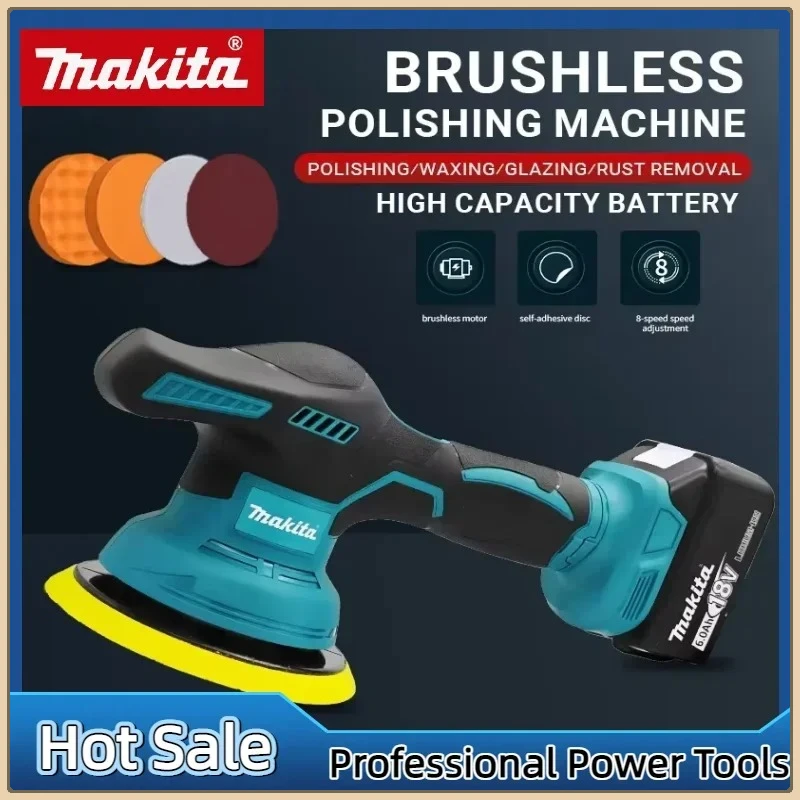 ماكيتا 18 فولت-20 فولت بطارية لاسلكية 8 التروس سيارة الكهربائية الملمع آلة الصبح إصلاح اللاسلكية التلميع الملمع #4