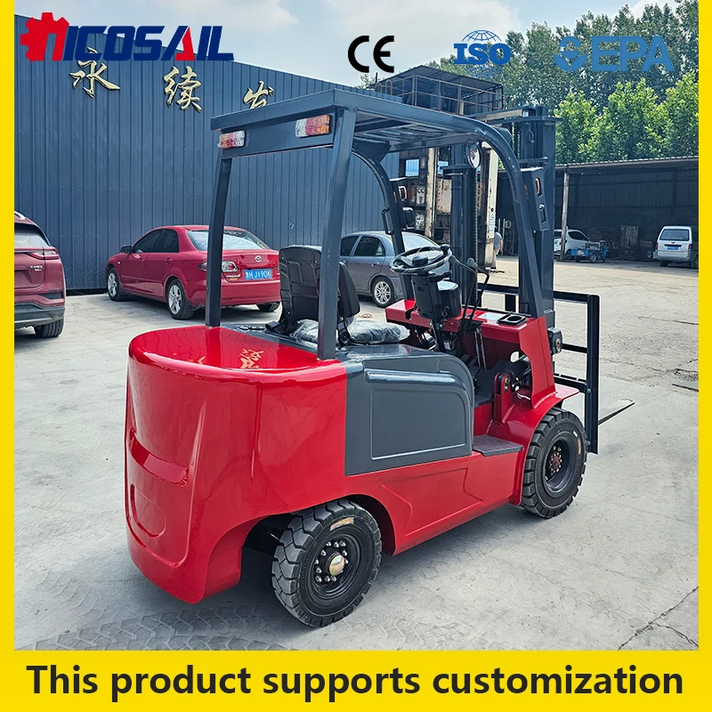 72V Electric Forklift 2.5 Ton Brushless Motor 12km/h Speed Solid Tire for Port Airport Cargo Handling