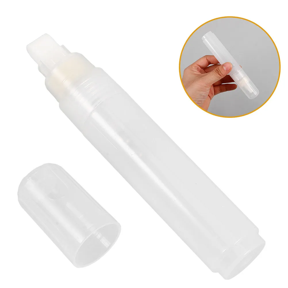 

2Pcs Refillable Blank Paint Pens Fillable Markers with Flat and Fine Nibs for Outdoor Signage Indoor Decoration Metal Wood Glass