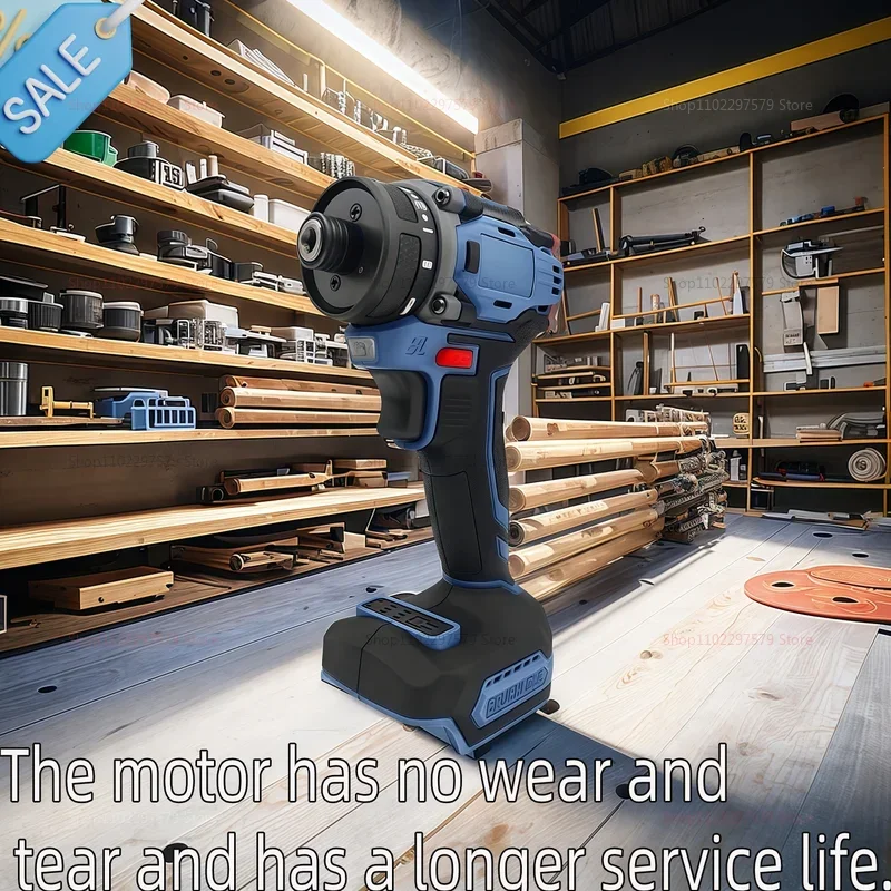4000rpm Brushless Electric Screwdriver 21+1 Gear Two Speed Cordless Drill for Makita 18V Battery No Battery Perfect for Home