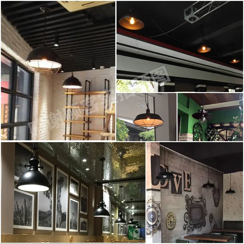 Retro Industrielle Eisen Wind Lampe Loft Bar Kaffee Amerikanischen Stil Multithread Deckel Anhänger Licht Für Esszimmer