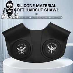 Salon Cutting Silicone Shawl Barbershop Hairdresser Coloring Waterproof Collar Shoulder Pad Professional Hairdressing Supplies