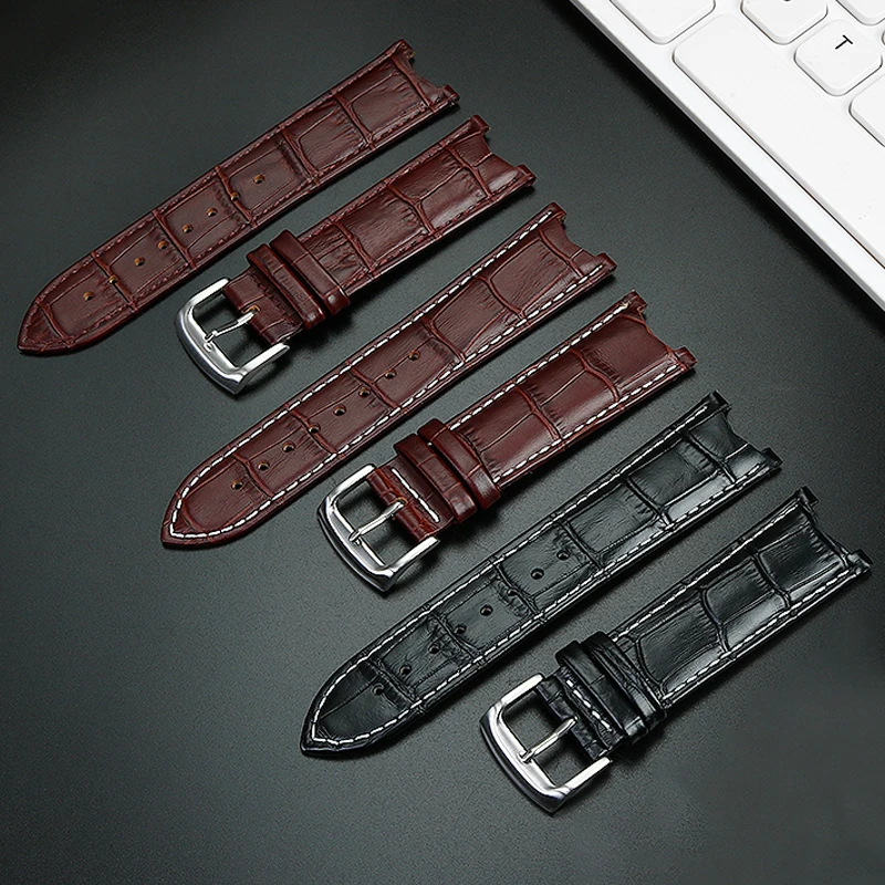 22mm Cowhide Strap for CASIO EDIFICE Succession 5051 EF-524 EF-524D-7A EF-524SP-1A Cowhide Strap Bracelet Men Wrist Band