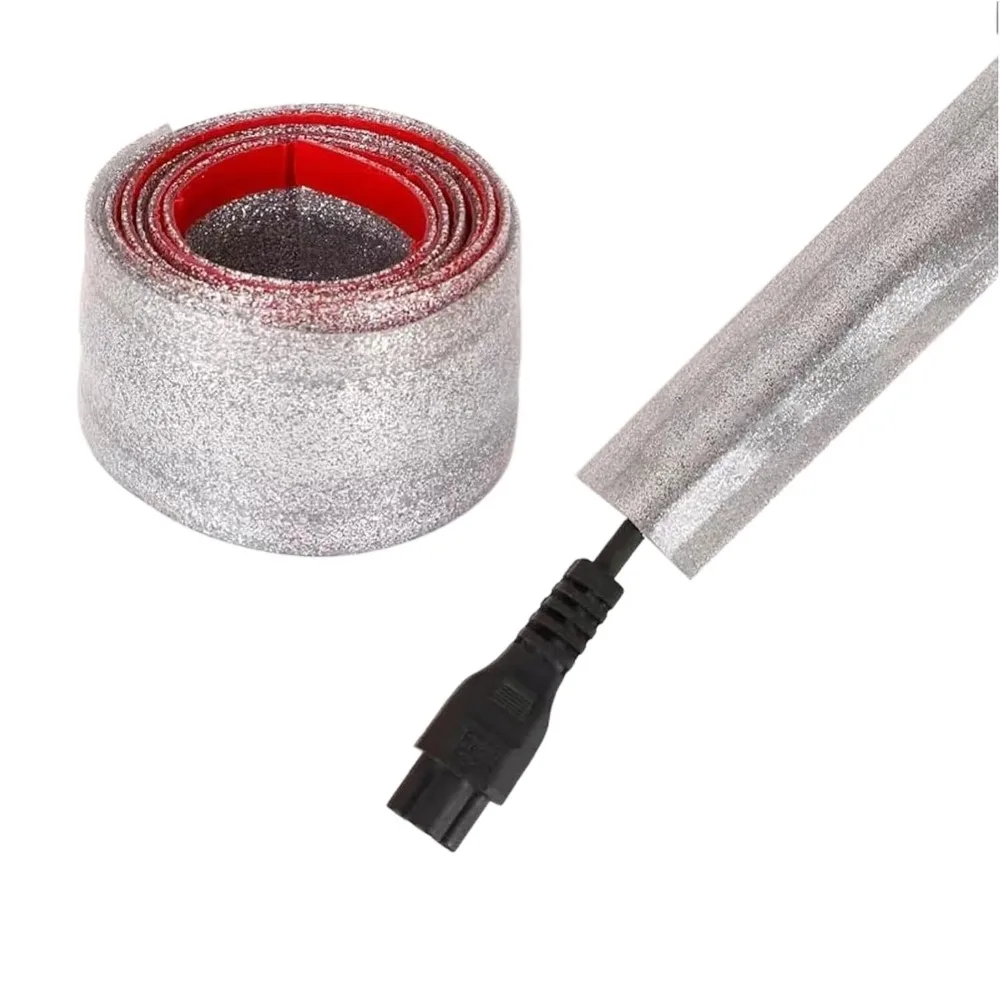 

High Quality PVC Floor Cable Cover 1m Self Adhesive Wall Wire Concealer No Drill Soft Cord Raceway Carpet/Floor
