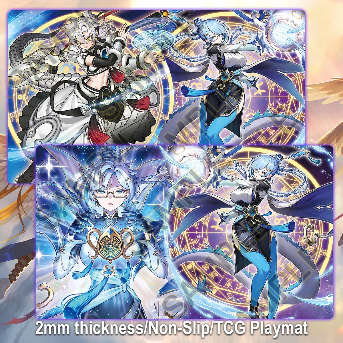 

YuGiOh Playmat Dragon Tale Lucias Mat Dragon Tale Fymena TCG CCG Board Game Pad Trading Card Game Mat Rubber Mousepad Free Bag