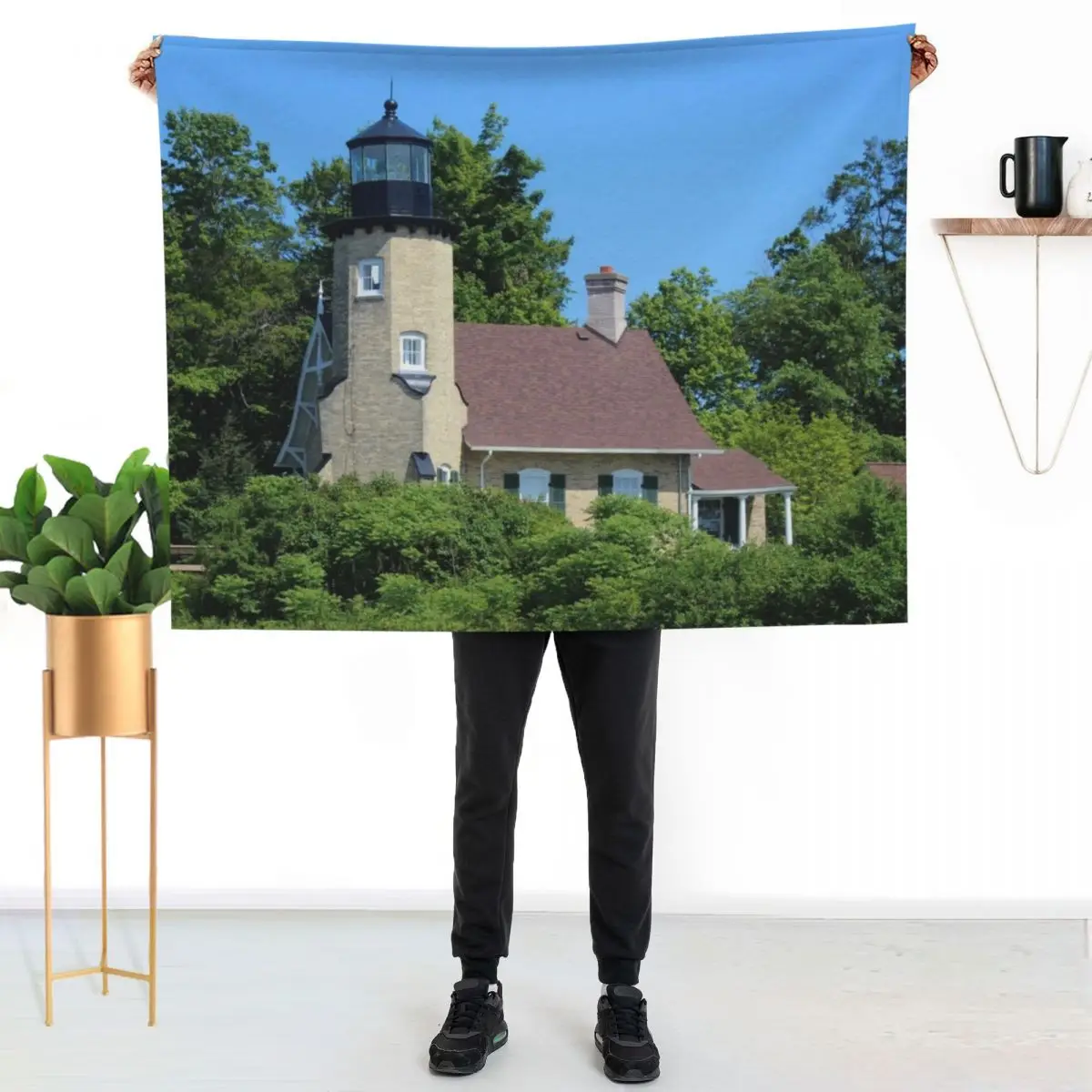 White River Light Station Throw Blanket Stuffeds Comforter Luxury sofa bed christmas gifts For Baby Blankets