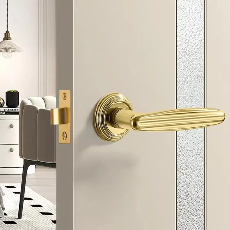 Modern Multi-colored Zinc Alloy Window Handle and Access Door Lock Set for Interior Hardware in Luxury Residential Bars