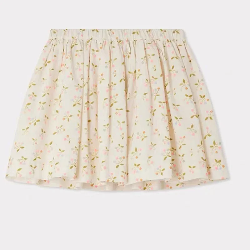 PRE-SALE(ship April) 2025 BP Autumn Floral Dress Girl Printed Shirts & Skirt Suit Toddler Girls Clothes Birthday Party Dress