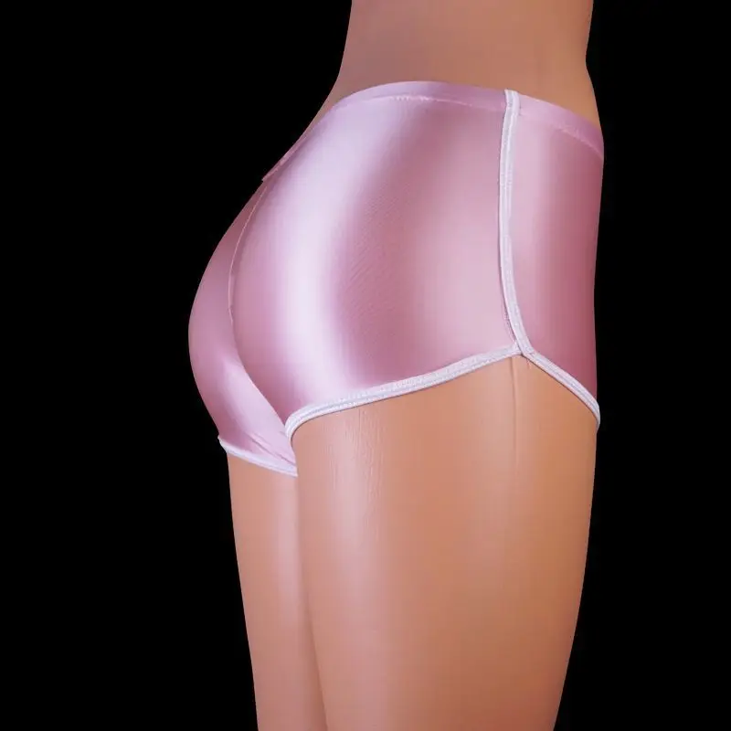 Glossy Transparent Women Underwear Shorts Elastic Briefs Underpant Boxer Panties