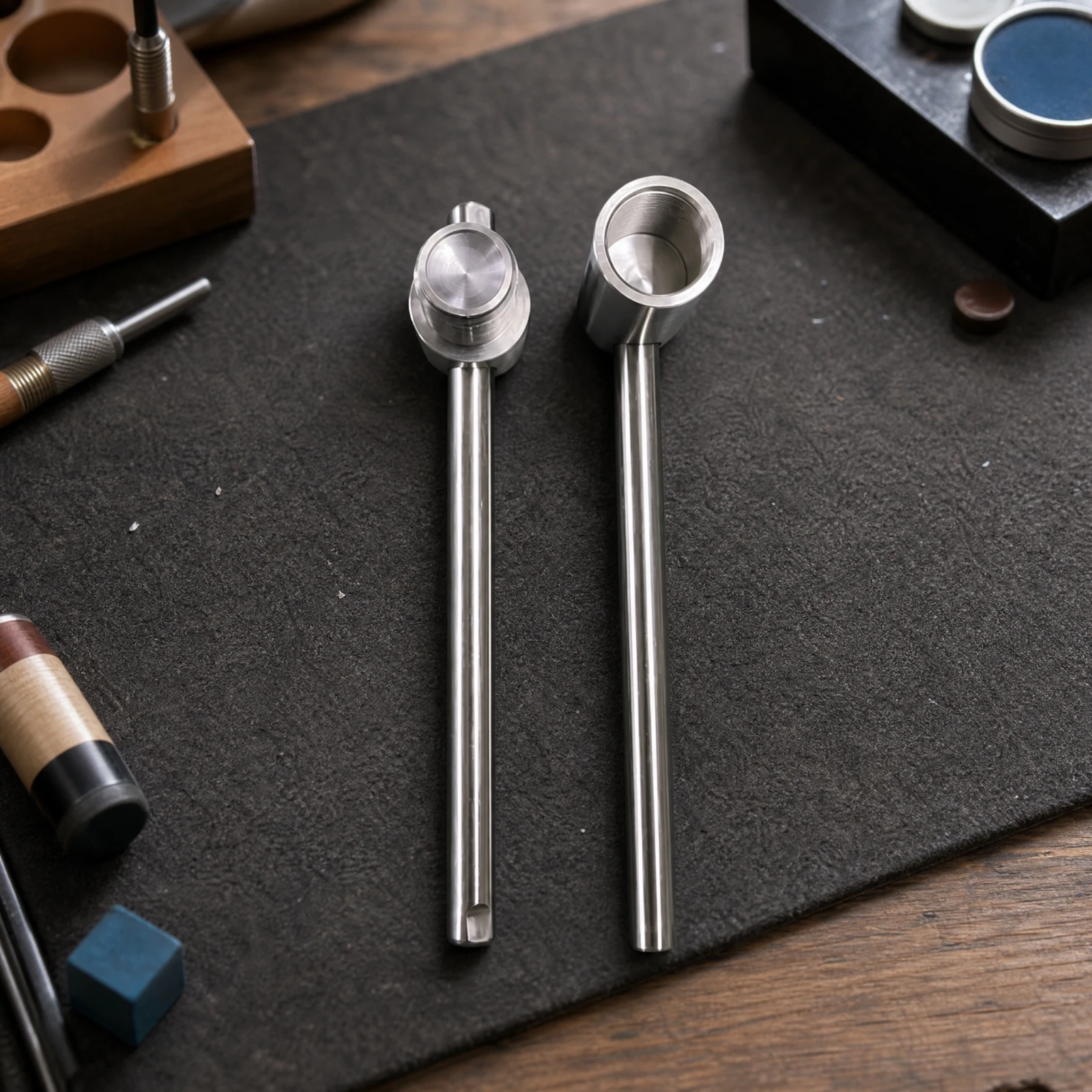 Metal Cue Tip Repair Tool with Pressing Slots Precision Handheld Cue Tip Press with Threaded Mechanism Easy to Use Lightweight