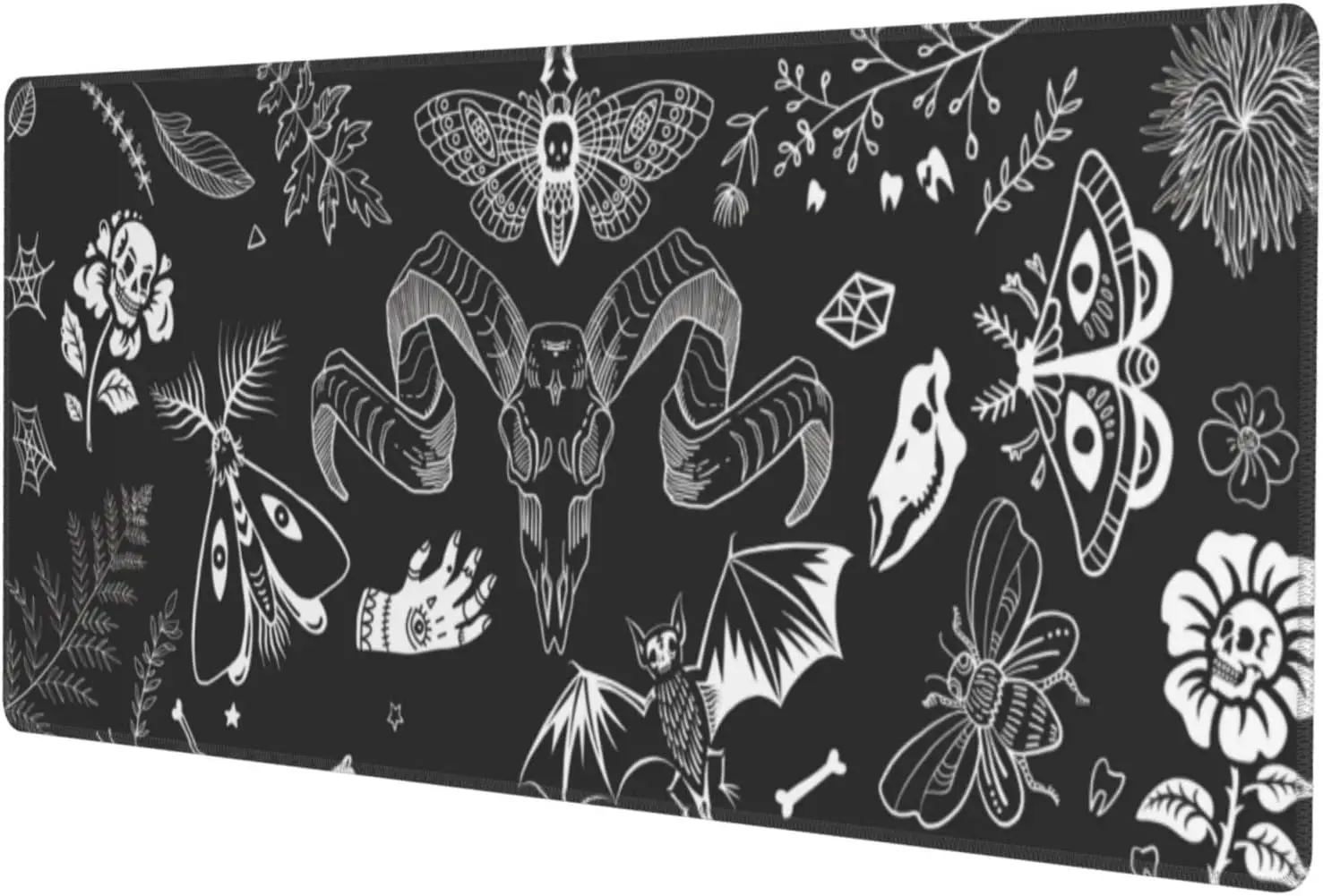 1Pcs Mouse Pads XXL Mouse Pads 900x400mm Witch Skeleton Goat Gaming Large Extended Non Slip Rubber Base Desk Mat Stitched Edge