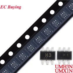 50Pcs/10pcs UMH3N H3 UMX1N X1 SOT-363 50V 100mA 150mA Dual NPN Digital Transistor Chip IC SMD