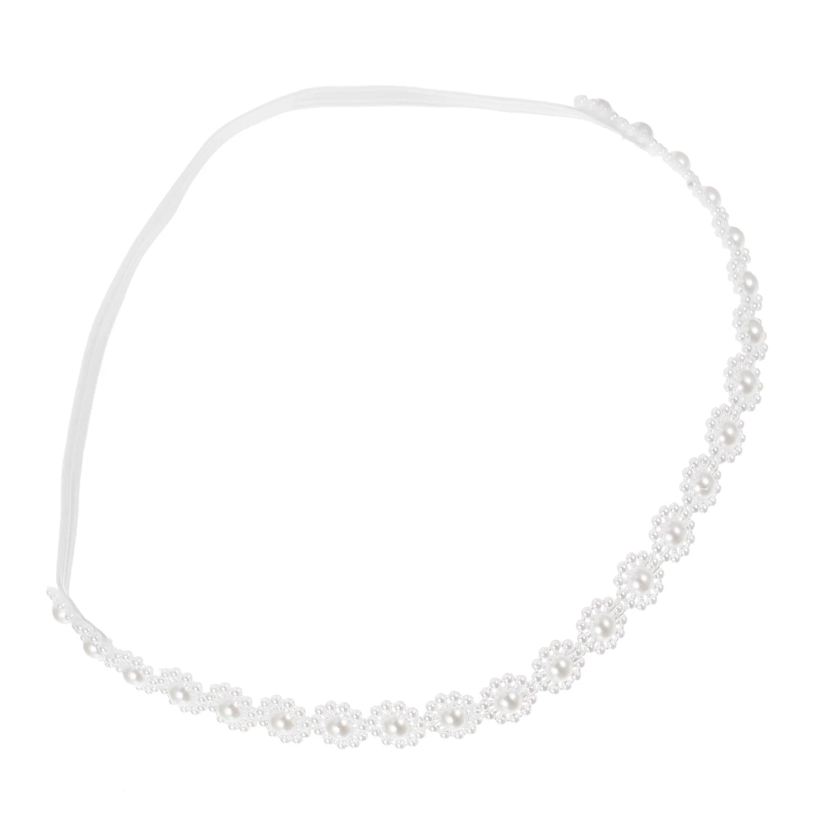 

Повязка на голову с жемчугом для новорожденных девочек, повязка для волос с бисером, дизайн для фотографии, реквизит с вехами, регулируемая посадка для новорожденных