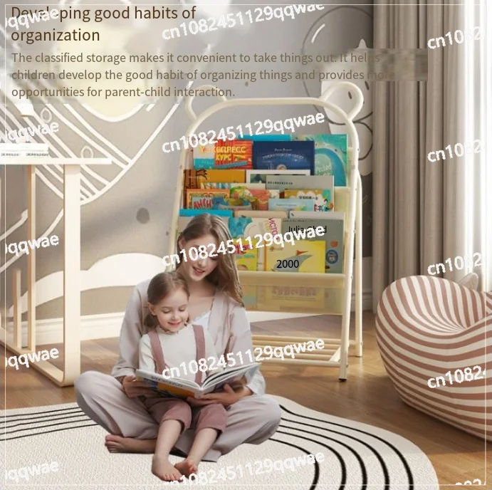 

Мобильная полка для хранения игрушек, простая напольная книжная полка, домашняя полка для книг с картинками, полка для зоны чтения