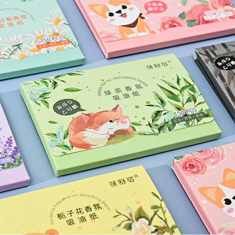 Natural Facial Blotting Paper Sheets Oil Control Absorbent Oil Remover Wipes for Women School Summer Use