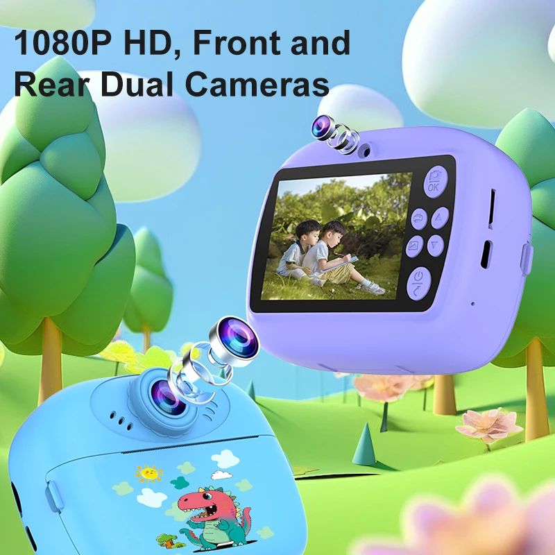 Multifunctional children's camera, high-definition instant camera, self-timer and printing all-in-one, portable thermal camera