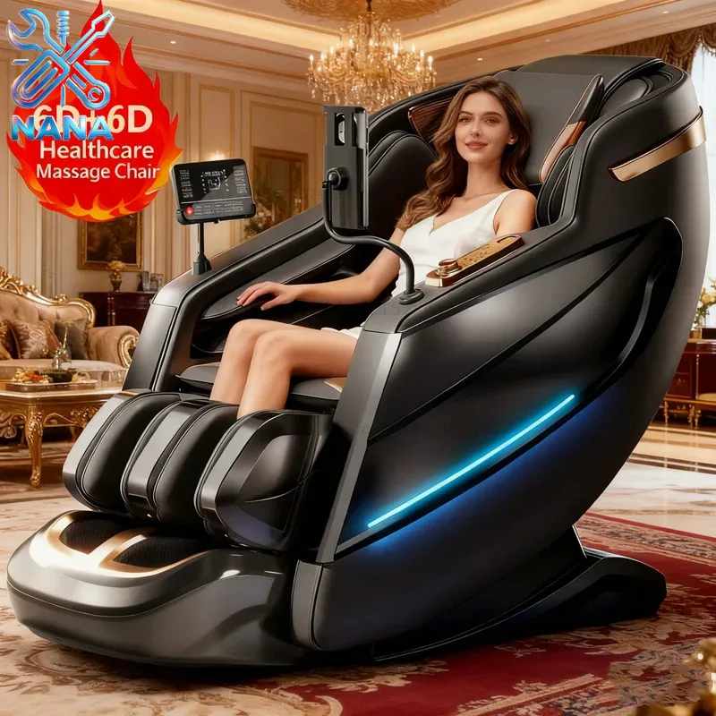 Dual-Core 6D+6D Massage Chair Full Body Zero Gravity Massage Recliner Chairs with Heating Deep Stretch Relaxation Massage Chair
