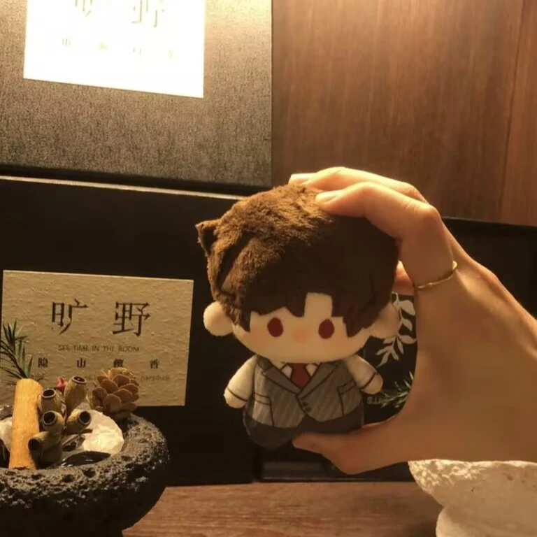 Muñeca oficial original de algodón "Light and Night Love", 10cm, "Lu Chen,Xiao Yi,Qi Sili,Xia Mingxing", cuerpo impreso con montura de gafas