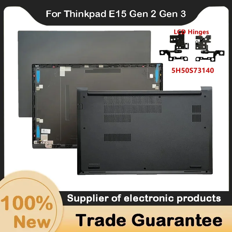 New For Lenovo Thinkpad E15 Gen 2 Gen 3 Lcd Cover Back Rear Lid Top Case Black 5CB0S95400 LCD Hinges AMHK000510 AM1HK000410