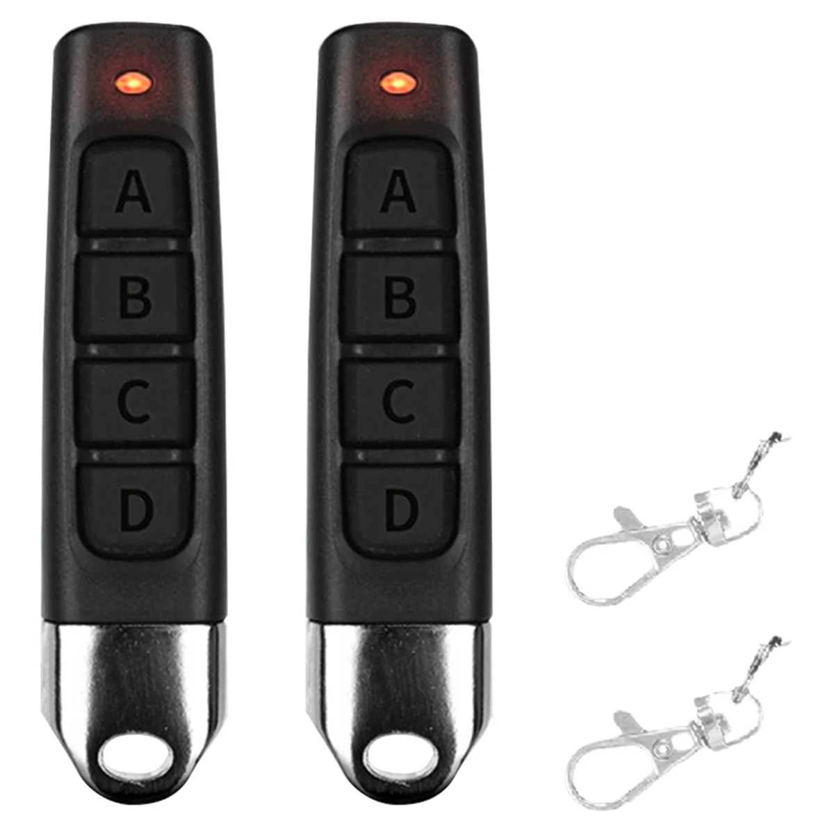 T35C 2 Pcs 433Mhz Copy Remote Control Car Key Garage Door Opener Copy Remote Control 4key Wireless Controller Receiver