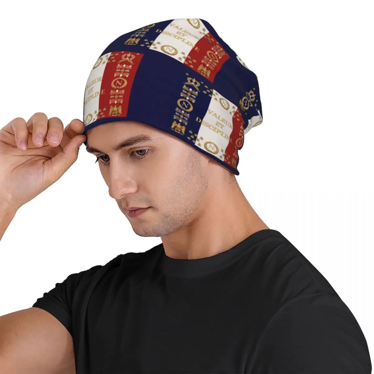 Napoleonic French Regimental Flag Men Women Adult Beanies Caps Knitted Bonnet Hat Warm Hip Hop Autumn Winter Skullies Hats