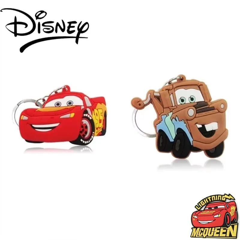 Disney Car Handsome Lightning McQueen Keychains Hanging Patch Resin Anime Figures Key Chains Decoration Kids Schoolbag Pendant