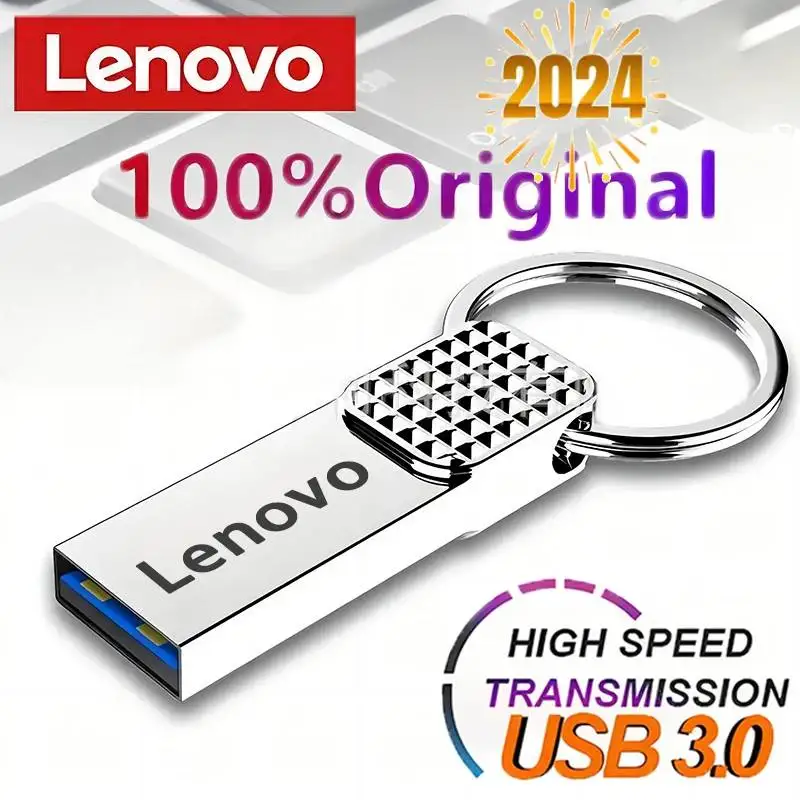 ﻿ Lenovo Flash sürücüler 3.0 2TB Metal yüksek hızlı Pendrive 1TB 512GB su geçirmez bellek Usb Flash Disk ile ücretsiz tip-c adaptörü