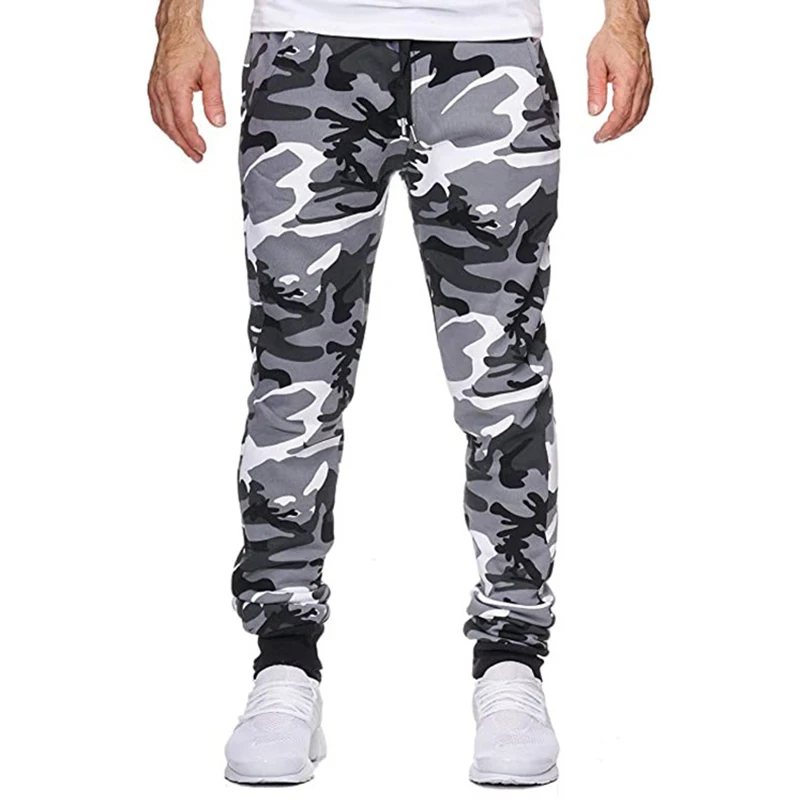 Men Trousers Casual Jogger Camouflage Ankle Banded Mid Waist Male Fashion Cargo Casual Pants Cool Sports Streetwear Autumn