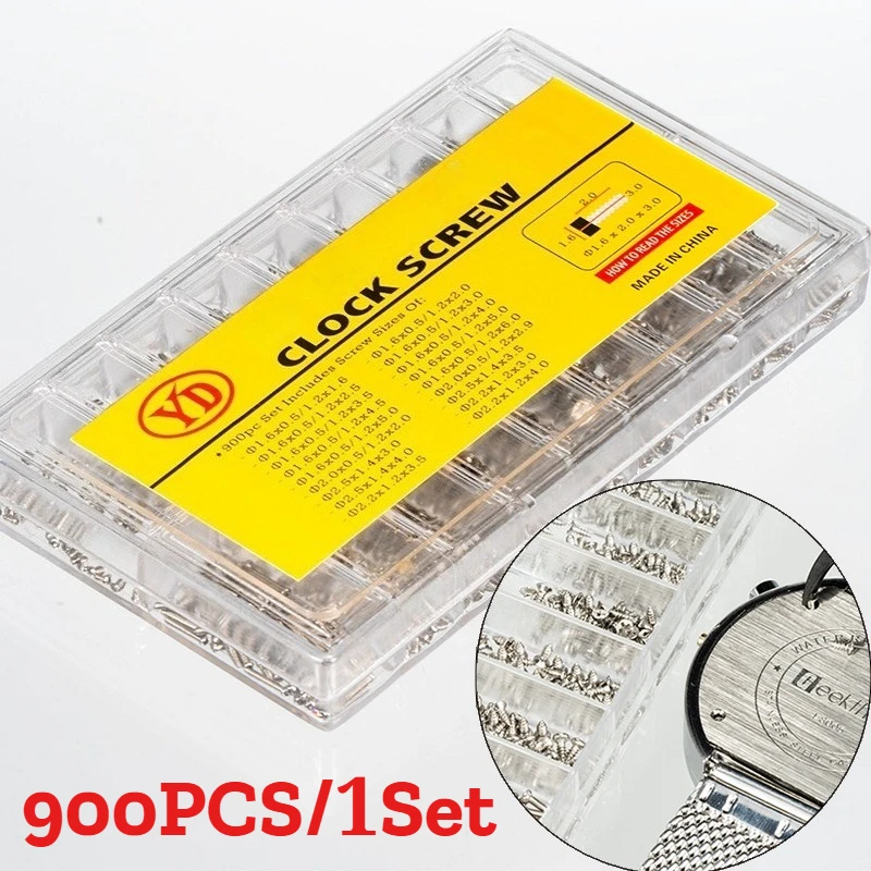 Watch Bands Screws Strap Screws 900PCS Watch Screws All Steel Thread Screw Rod Band Connector Repair Steel Watch Band