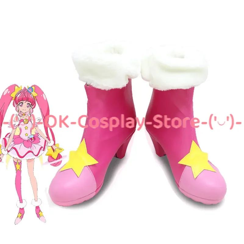 KiraKira Cure Star Hoshina Hikaru Cosplay PU Leather Shoes Halloween Carnival Christmas Party Boots Roleplay Props Custom Made