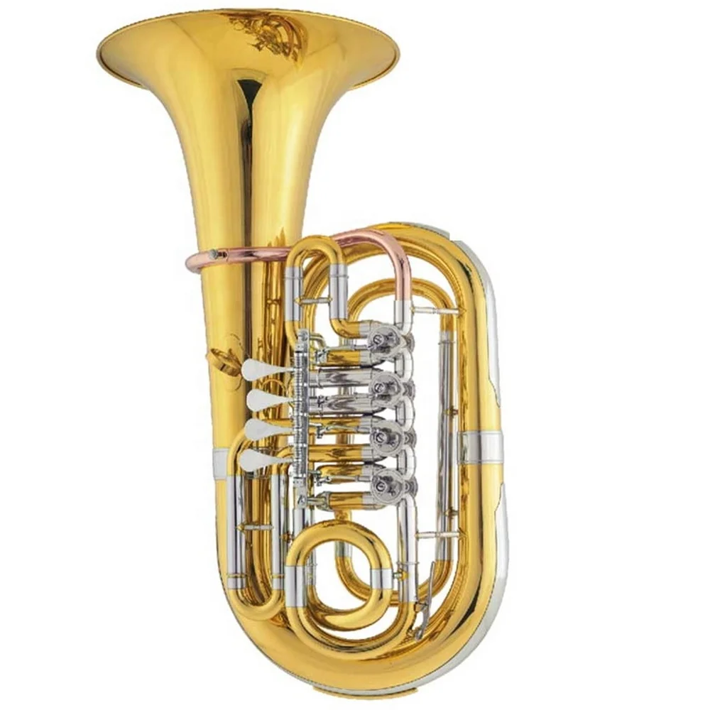 Gold lacquer Tone Bb 4 Rotary Junior Tuba