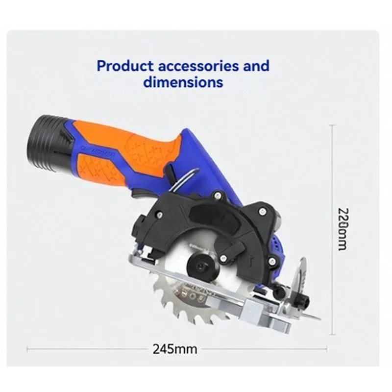 ‌12V Lithium Battery Handheld Circular Saw Cutting Machine, Handheld Circular Saw, Woodworking Stone Cutting Tool
