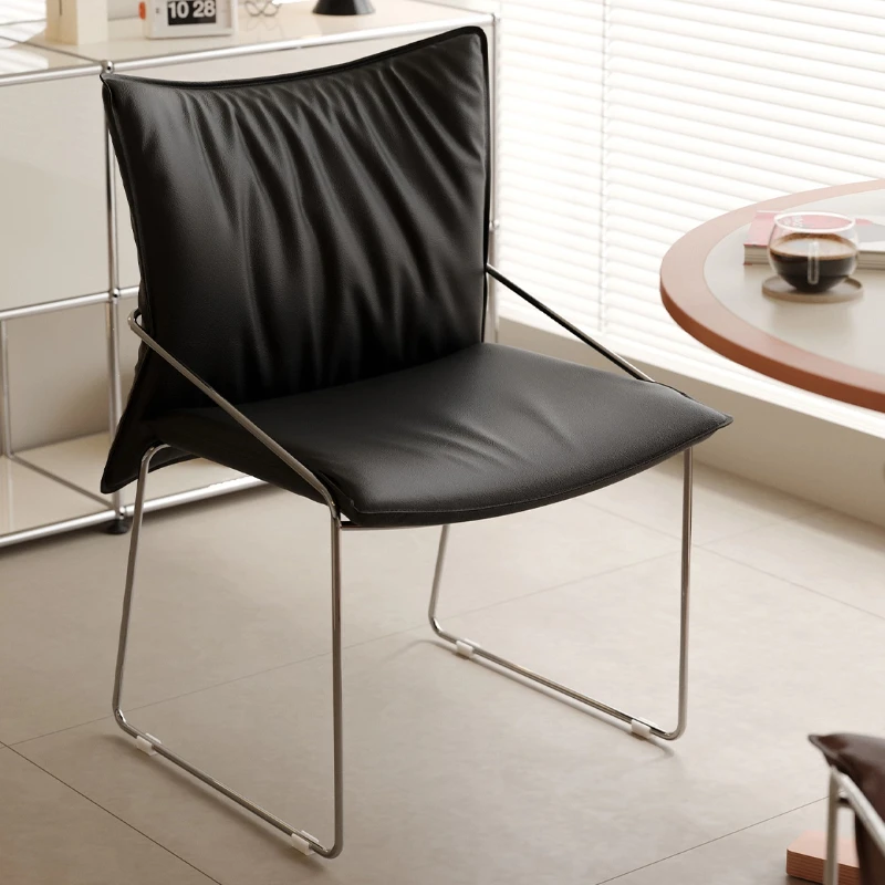 Mid-century Sofa Chair Designer Lazy Backrest Seat Modern Upholstered Single Seat for Small Space