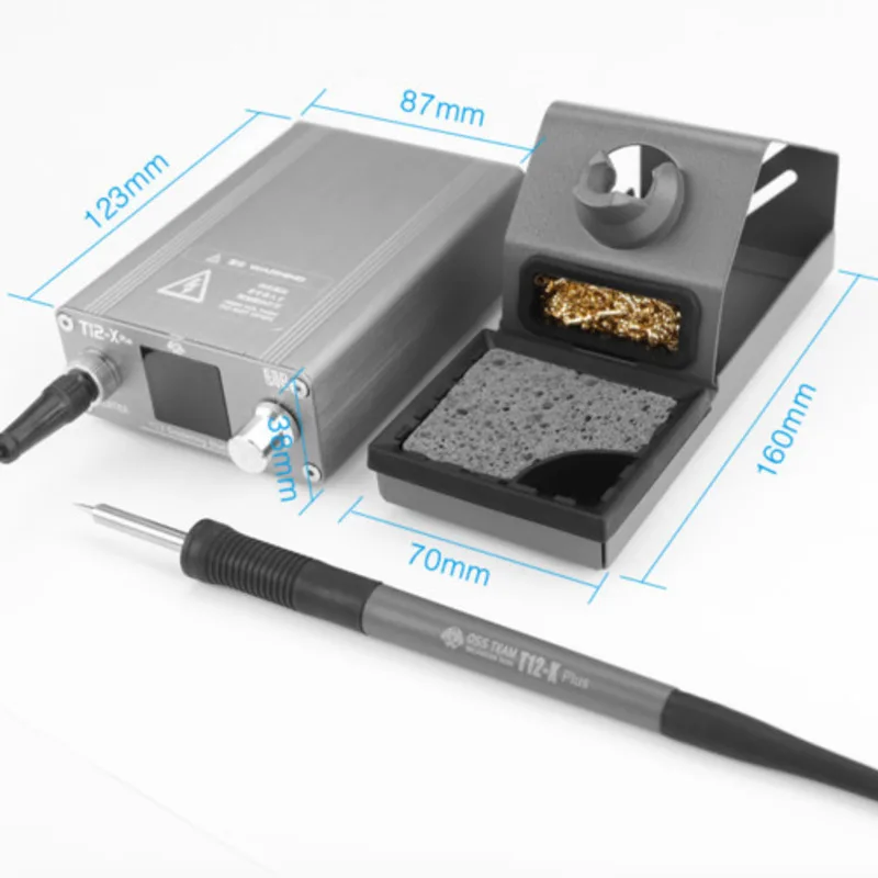 OSS T12-X Plus Soldering Station 75W Digital Display Constant Temperature With T12 Tips For Mobile Phone Repair Welding Tools