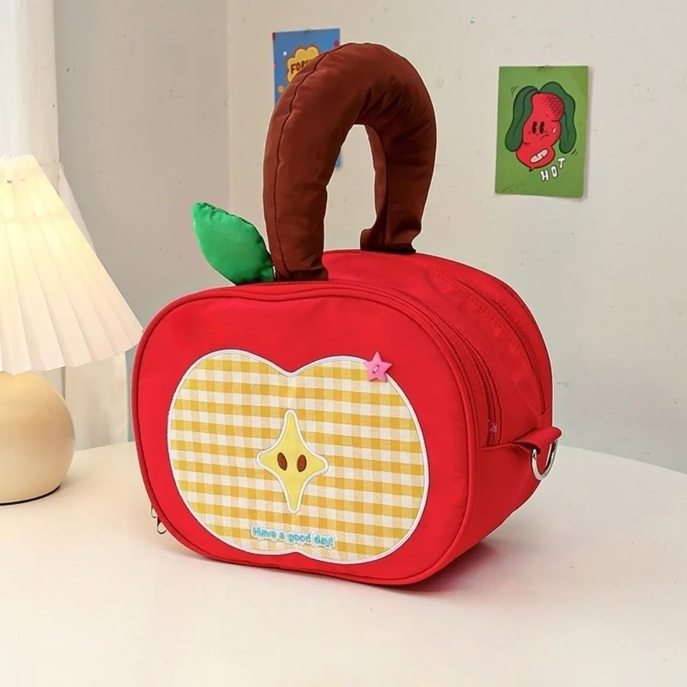 

Storage Fruit Plaid Makeup Bag Portable Large Capacity Waterproof Camera Bag Multifunctional Handle Travel Cosmetic Container
