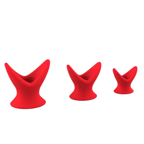Red Liquid Silicone Hollow Anal Stopper, Of Good Quality, Suitable For Prostate Massage And Anal Expansion Training Sets, Suitab