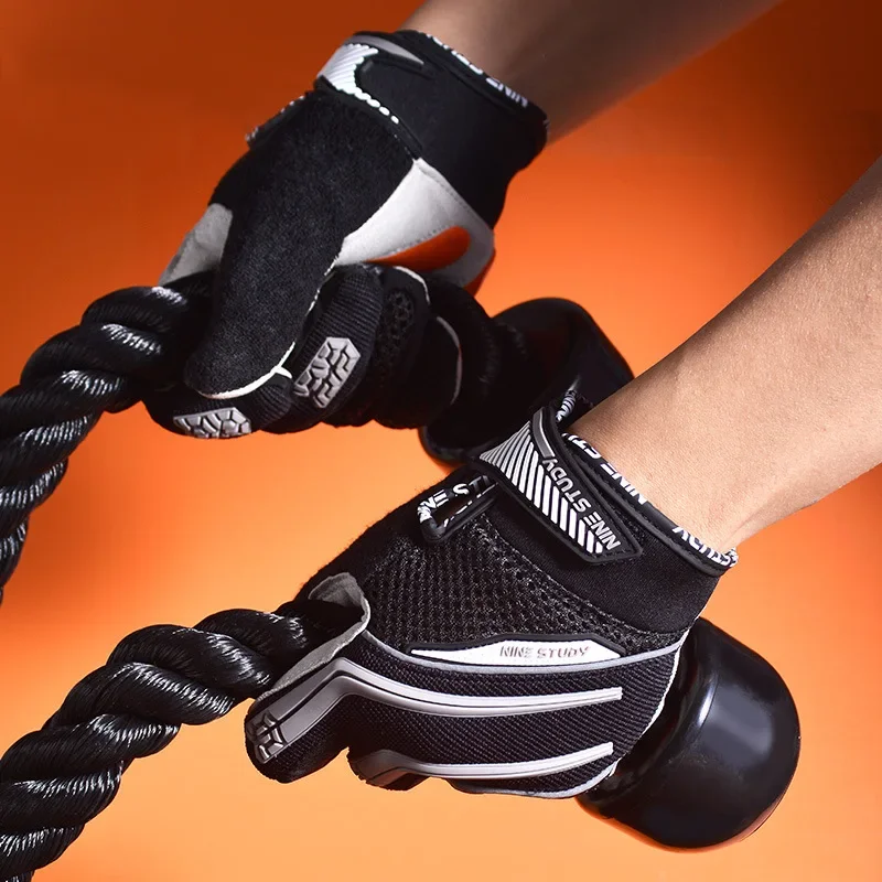 Full Finger Bodybuilding Gym Gloves Weightlifting Dumbbell Training Anti Slip Fitness Crossfit Gloves Replacement Set