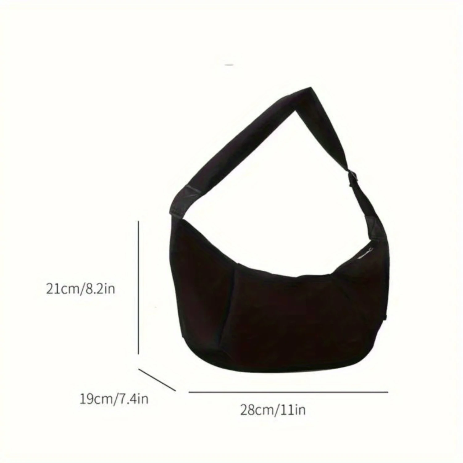 Women's Trendy Shoulder Bag, Plain Color Crossbody Handbag with Large Capacity