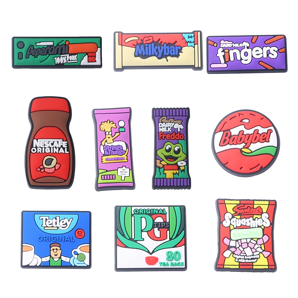 

19pcs/set Wine and snacks Series ​for Shoe Charms Accessories for Classic Clog Shoe Decoration Kids Gifts