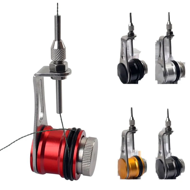 PR Bobbin Knotter GT Knob Fishing Line Wire Knoting Tool Aluminum Spool Winder Assist Fishing Tackle Sea Fishing Luya GT Knotter