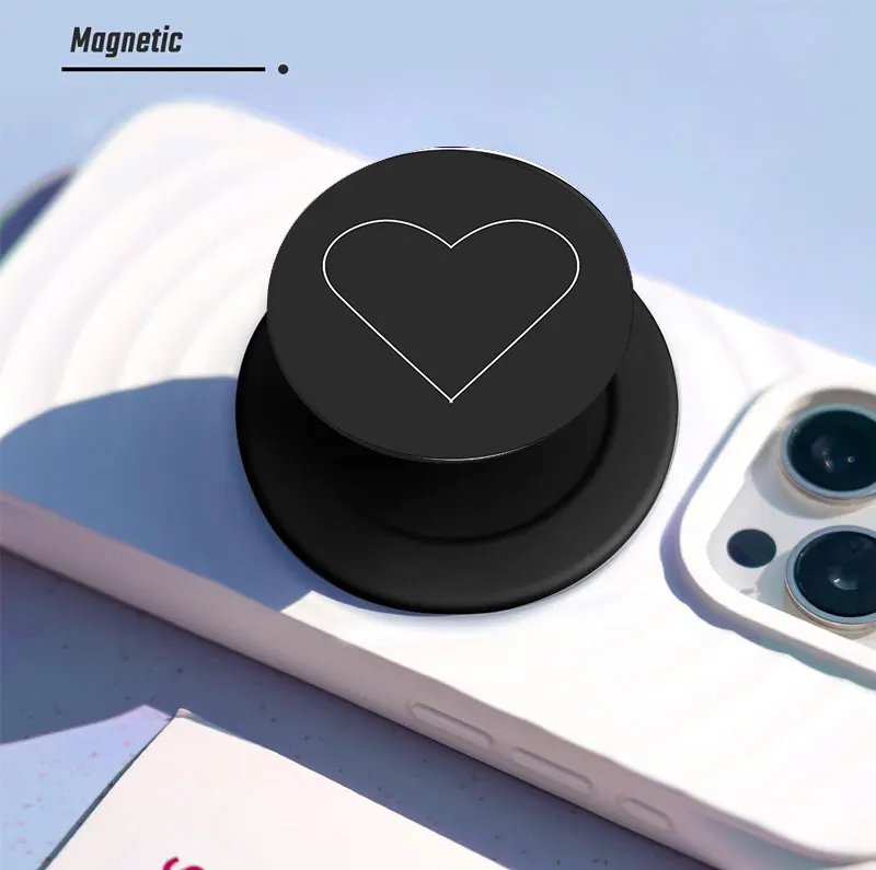 Popped Magnetic Phone Socket for MagSafe Magnetic Phone Grip Holder for iphone 17 16 15 14 pro max plus-love heart - view 2