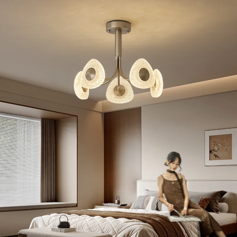 Danish Triangle Acrylic Ceiling Chandeliers Living Room Retro Simple Atmospheric Hanging Lights Restaurant Bedroom Homestay Lamp