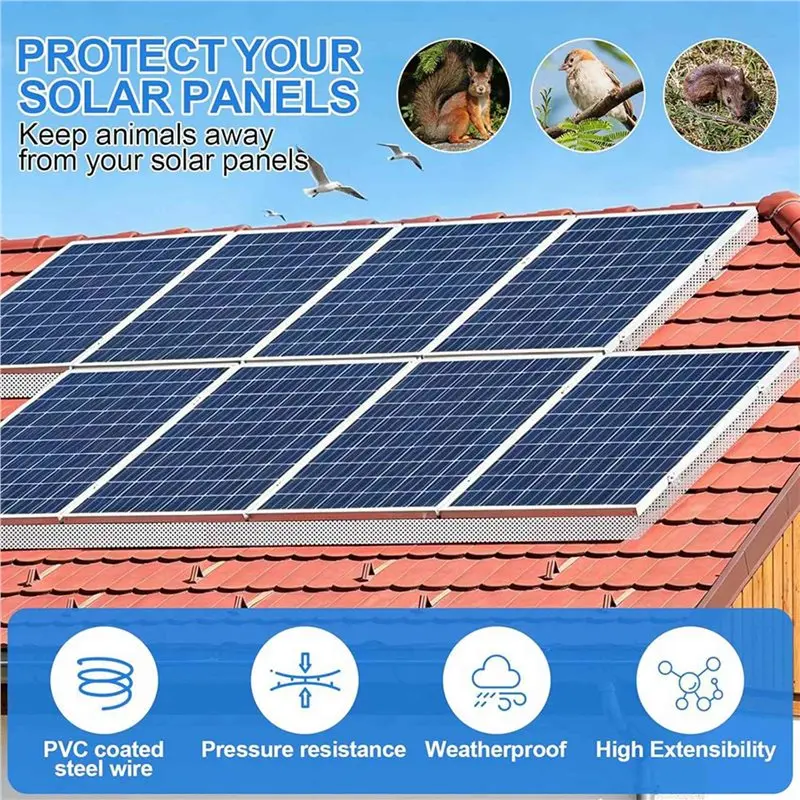 ABUG-3Pcs 7M Running Metre Aluminium Eaves Grille, Aluminium, Bird Protection Grille, Ventilation Grille