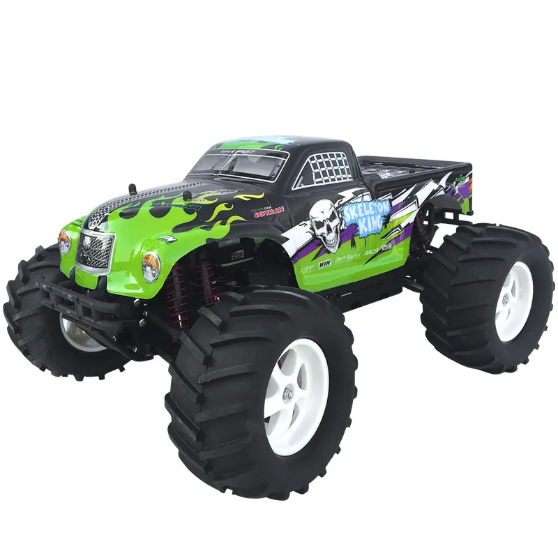 RC electric remote control car model car 1:8 Skeleton King Bigfoot off-road vehicle fully upgraded with PVC car shell accessori