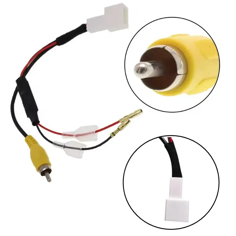 Car Reverse Rear View Camera Video Cable Plug Adapter for Toyota Mazda 4 Pins Plug Harness Car Navigation Connector Accessories