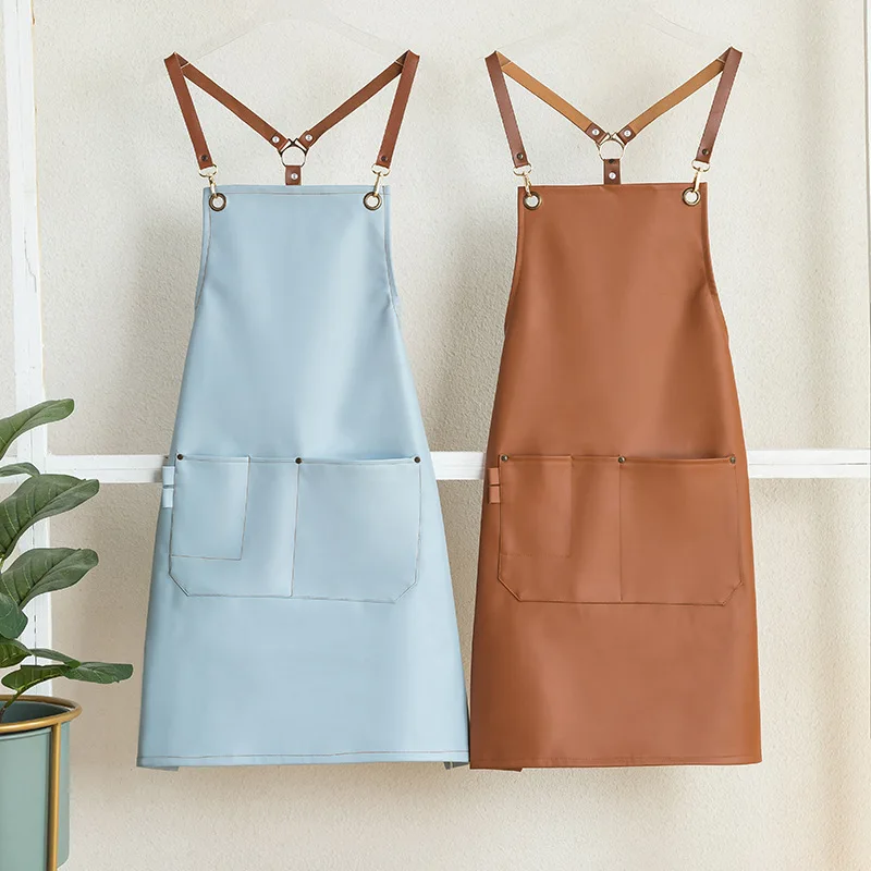 Neck-Hanging Apron Kitchen Work Clothes Coffee Shop Chef Adult Creativity Cooking Apron Homelogo