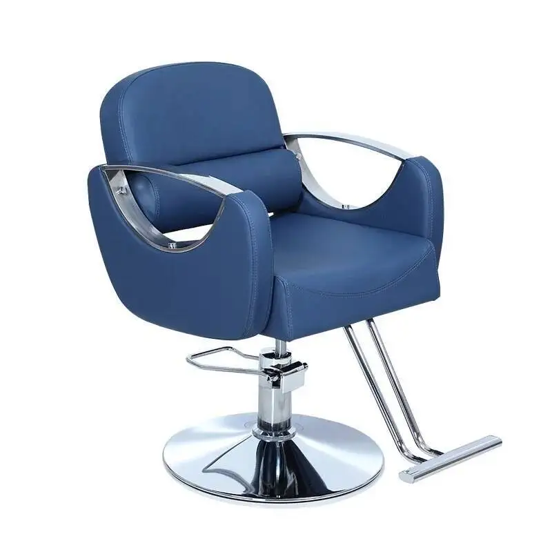 

Adjustable Modern Comfortable Barber Chair Classic Grey Hairstylist Barber Chair With Wheels Silla De Barbero Salon Furniture