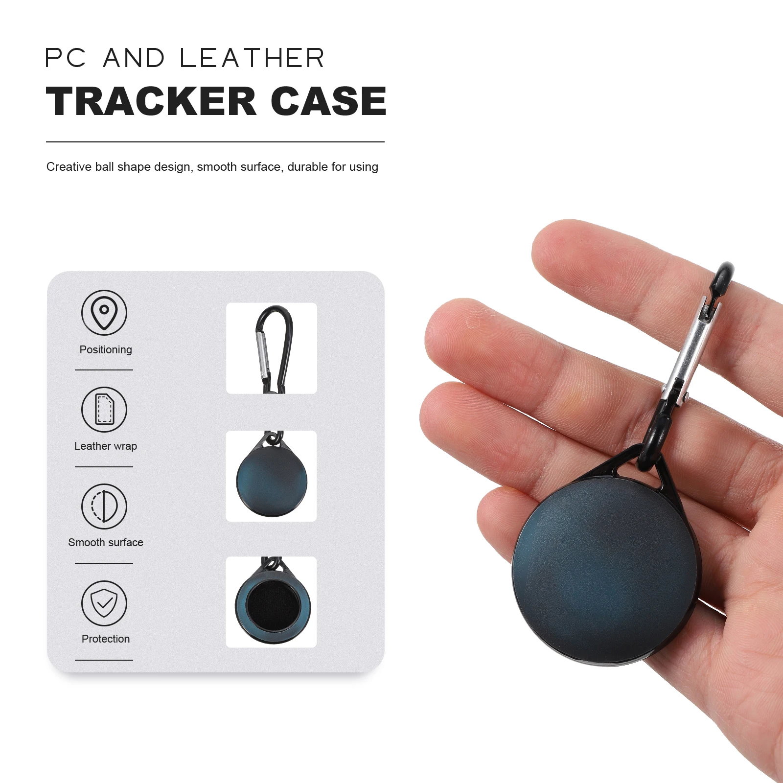 

1 pc Scratch-Resistant Durable Case Cover With Hook Ball Shape Design Full Protection For Tracker Sturdy Wear-Resistant